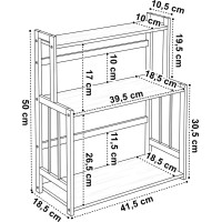 Kuchyňský regál na kořenky CEZAR Wood - hnědý/černý