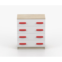 Komoda SMYK - dub sonoma/bílá (více variant)