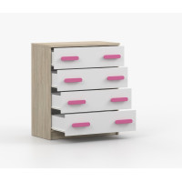 Komoda SMYK - dub sonoma/bílá (více variant)