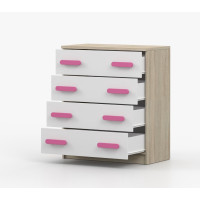 Komoda SMYK - dub sonoma/bílá (více variant)