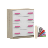 Komoda SMYK - dub sonoma/bílá (více variant)