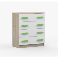 Komoda SMYK - dub sonoma/bílá (více variant)