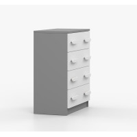 Komoda SMYK - šedá/bílá (více variant)