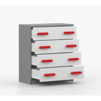 Komoda SMYK - šedá/bílá (více variant)