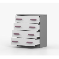 Komoda SMYK - šedá/bílá (více variant)