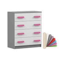 Komoda SMYK - šedá/bílá (více variant)