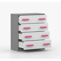 Komoda SMYK - šedá/bílá (více variant)