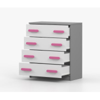 Komoda SMYK - šedá/bílá (více variant)