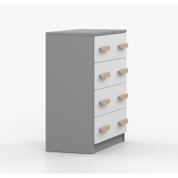 Komoda SMYK - šedá/bílá (více variant)