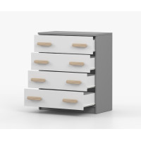 Komoda SMYK - šedá/bílá (více variant)