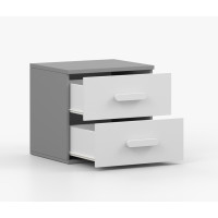 Noční stolek SMYK - šedý/bílý (více variant)
