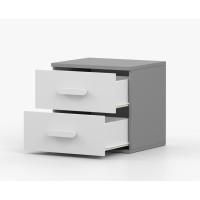 Noční stolek SMYK - šedý/bílý (více variant)