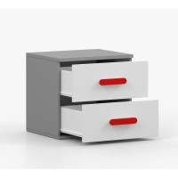 Noční stolek SMYK - šedý/bílý (více variant)