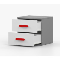 Noční stolek SMYK - šedý/bílý (více variant)