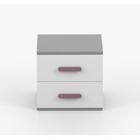 Noční stolek SMYK - šedý/bílý (více variant)