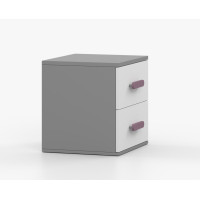 Noční stolek SMYK - šedý/bílý (více variant)