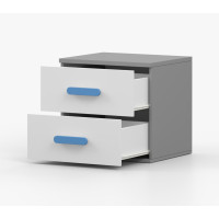Noční stolek SMYK - šedý/bílý (více variant)