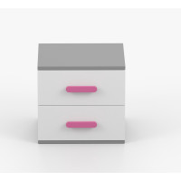 Noční stolek SMYK - šedý/bílý (více variant)