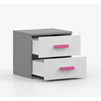 Noční stolek SMYK - šedý/bílý (více variant)