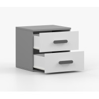 Noční stolek SMYK - šedý/bílý (více variant)