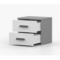 Noční stolek SMYK - šedý/bílý (více variant)