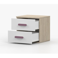 Noční stolek SMYK - dub sonoma/bílý (více variant)