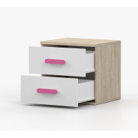 Noční stolek SMYK - dub sonoma/bílý (více variant)