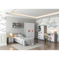 Regál SMYK - šedý/bílý (více variant)