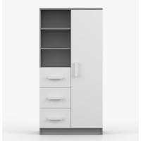 Regál SMYK - šedý/bílý (více variant)