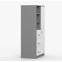 Regál SMYK - šedý/bílý (více variant)