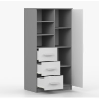 Regál SMYK - šedý/bílý (více variant)