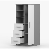 Regál SMYK - šedý/bílý (více variant)