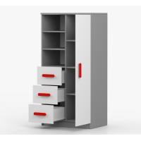 Regál SMYK - šedý/bílý (více variant)