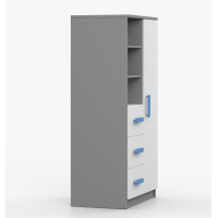 Regál SMYK - šedý/bílý (více variant)