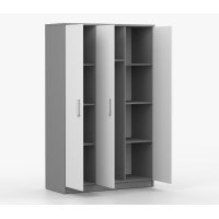 Šatní skříň SMYK 120 - šedá/bílá (více variant)