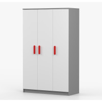 Šatní skříň SMYK 120 - šedá/bílá (více variant)