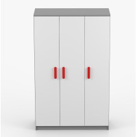 Šatní skříň SMYK 120 - šedá/bílá (více variant)