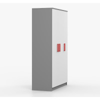 Šatní skříň SMYK 120 - šedá/bílá (více variant)