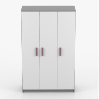 Šatní skříň SMYK 120 - šedá/bílá (více variant)