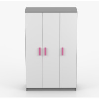 Šatní skříň SMYK 120 - šedá/bílá (více variant)