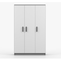 Šatní skříň SMYK 120 - šedá/bílá (více variant)