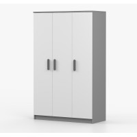 Šatní skříň SMYK 120 - šedá/bílá (více variant)