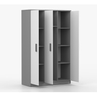 Šatní skříň SMYK 120 - šedá/bílá (více variant)