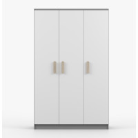 Šatní skříň SMYK 120 - šedá/bílá (více variant)