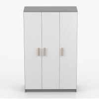 Šatní skříň SMYK 120 - šedá/bílá (více variant)