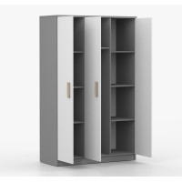 Šatní skříň SMYK 120 - šedá/bílá (více variant)