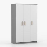 Šatní skříň SMYK 120 - šedá/bílá (více variant)