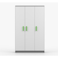 Šatní skříň SMYK 120 - šedá/bílá (více variant)