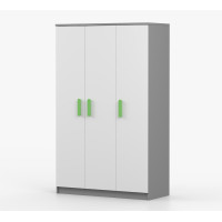 Šatní skříň SMYK 120 - šedá/bílá (více variant)