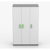 Šatní skříň SMYK 120 - šedá/bílá (více variant)